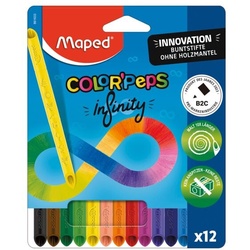 Maped »Color'peps Infinity« 12er-Set selbstanspitzende Buntstifte ohne Holzmantel blau