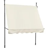 Svita Klemmmarkise Balkonmarkise Sonnenschutz Handkurbel ohne Bohren 150x200cm Beige