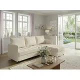dorel home Eckcouch Cord 2-Sitzer Beige