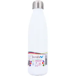 Dora's Edelstahl Thermoflasche weiß 500ml