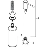 Hansgrohe hansgrohe, Spülmittelspender 40448800 Einbauversion, edelstahl-optik