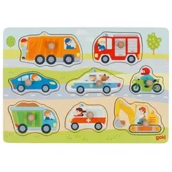 GOKI 57400 Steckpuzzle Fahrzeuge