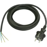 Weingärtner Anschlussleitung H07RN-F 2x1,5mm2 5m Konturenstecker schwarz WEINGÄRTNER
