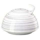 Rosenthal Zuckerdose 6 Personen, Vorratsbehälter, Grau, Rot,