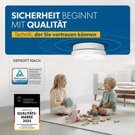 Unitec Rauchwarnmelder Weiß inkl. Funktionstest 4 St.