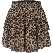 cloud5ive Miniröcke Damen Animalprint Braun/Schwarz L
