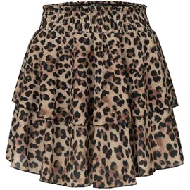cloud5ive Miniröcke Damen Animalprint Braun/Schwarz L
