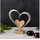 Marrakesch Orient & Mediterran Interior Dekoaufsteller Herz Amour Motiv 3 modern aus Holz und Aluminium 20 cm