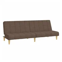 vidaXL Schlafsofa 2-Sitzer Taupe Stoff