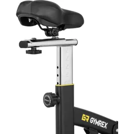 Gymrex Heimtrainer - Schwungmasse 13 kg - belastbar bis 100 kg - LCD - mit Stoßdämpfung - Schwarz