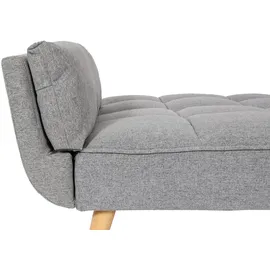 Mendler Schlafsofa HWC-K18 mit Ottomane, Couch Sofa Gästebett, Schlaffunktion 218x175cm ~ Stoff/Textil hellgrau