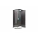 BuyLando.Shop Ela Eck-Duschkabine mit Schiebetür 100 x 195 cm weiß 8mm