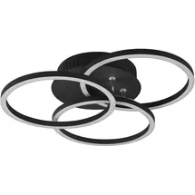 Trio Reality LED Deckenleuchte Circle schwarz matt Fernbedienung