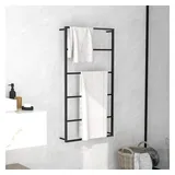 vidaXL Handtuchständer Schwarz 60x10x116 cm Stahl