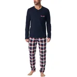 SCHIESSER Herren Schlafanzug Lang - Nightwear Pyjamaset, Nachtblau_182114, 48