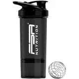 FSA Nutrition Protein Shaker mit Pulverfach 600 ml Schwarz
