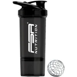 FSA Nutrition Protein Shaker mit Pulverfach 600 ml Schwarz