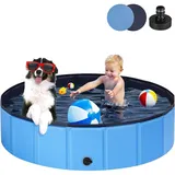 Hundepool Faltbar Rutschfest Pvc Planschbecken 120x30cm