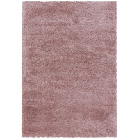 Teppich Unicolor - Einfarbig, Teppium, Rund, Höhe: 30 mm, Teppich Wohnzimmer Modern Einfarbig Rosa Weich Langflor Shaggy rosa Rund - 160 cm x 160 cm x 30 mm