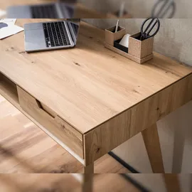 KADIMA DESIGN Schreibtisch 120x55x77 cm Eiche Dekor mit Stauraum, Design Bürotisch Skandinavisch mit Schubladen, HomeOffice Laptoptisch Computertisch Arbeitszimmer