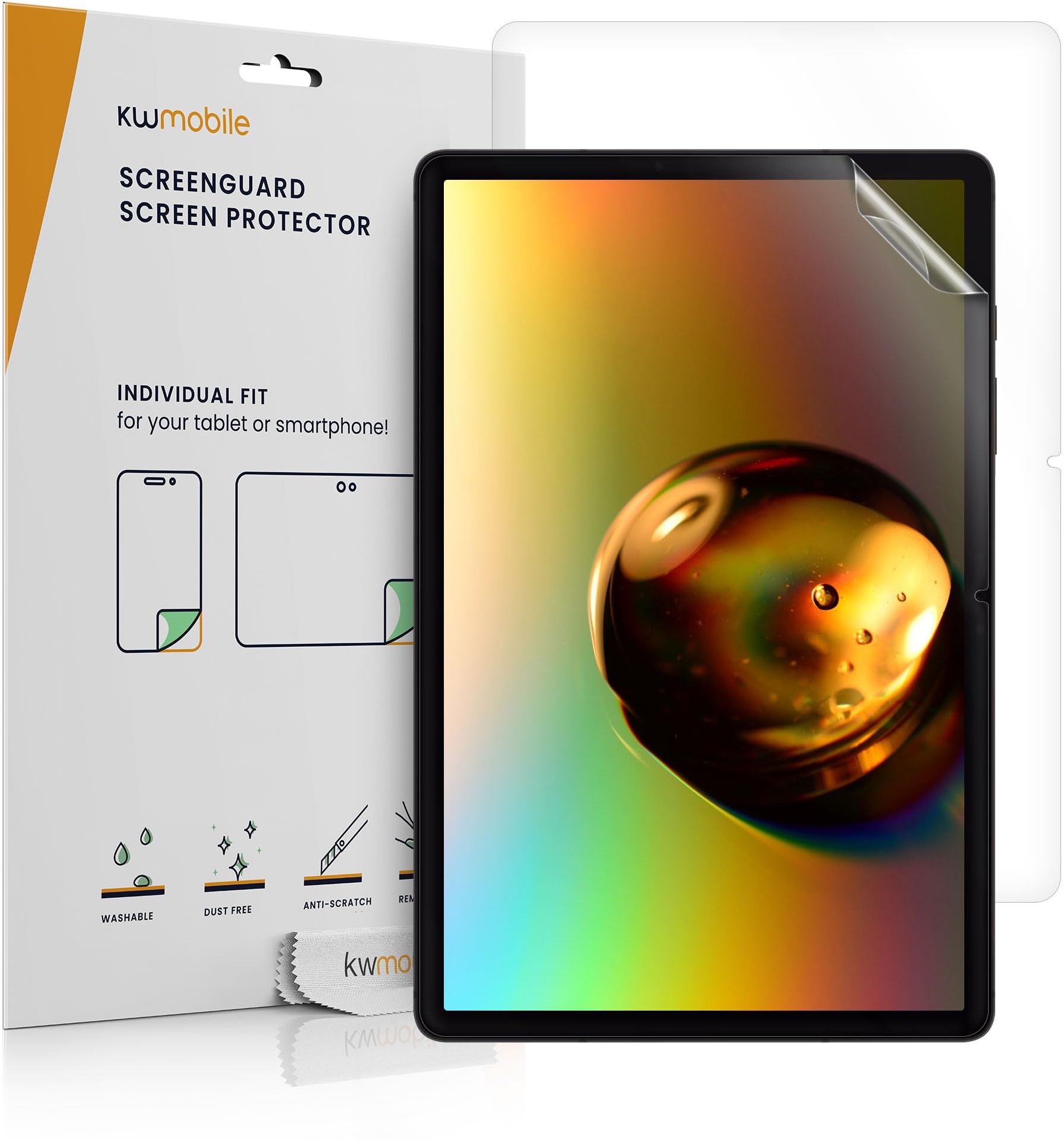kwmobile 2x Tablet Schutzfolie kompatibel mit Samsung Galaxy Tab S9 Folie - Full Screen Protector - Tablet Displayfolie entspiegelt