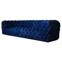 JVmoebel Chesterfield-Sofa, Gelbe Chesterfield Couch Viersitzer xxl big sofa gemütliche blau