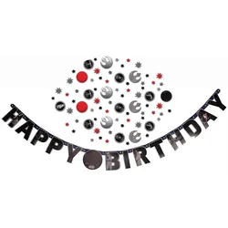 Amscan Star Wars - Happy Birthday Girlande (140cm) + Konfetti (34g)