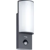 Oktaplex lighting LED Aussenleuchte mit Bewegungsmelder Belo 10W | Alu Außenlampe IP54 anthrazit Wand Außen | Außenwandleuchte Sensor 3000K Warmweiß