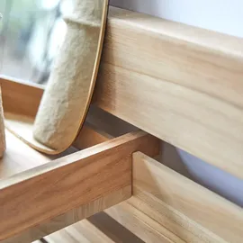 Tikamoon 2er-Set Regalflächen aus massivem Teakholz Urbain