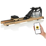 FitEngine Rudergerät Wasser-Rudergerät Smart - Holz/Schwarz - 150kg beige