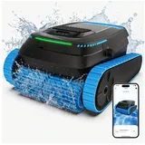 AIRROBO Poolroboter (CP02,20,40,400)Kabellos Poolsauger, poolroboter akku, (Geeignet für die Reinigung von Böden, Wänden, Wasserlinie, Geeignet für Aufstell- und eingelasseneSchwimmbecken), für Schwimmbecken bis 170 Quadratmeter, Zwei Jahre Garantie blau CP40