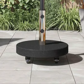 vidaXL Schirmständer Granit und Edelstahl 30 kg Schwarz