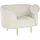 Beliani Sessel LOEN Bouclé 72 x 75 x 70 cm Weiß/Gold