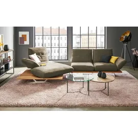 KOINOR Eckcouch Mikrofaser 2-Sitzer Braun