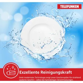 Telefunken G-FS-6014-C-I Geschirrspüler (freistehend, 598 mm breit, Silber)