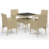 vidaXL Garten-Essgruppe 5-tlg. beige 3058320