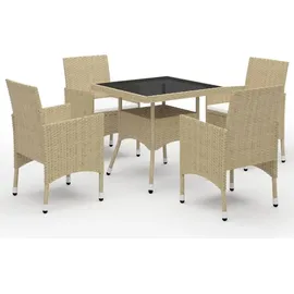 vidaXL Garten-Essgruppe 5-tlg. beige 3058320