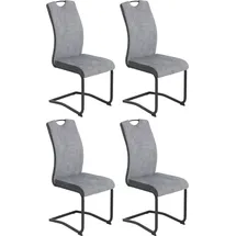 Hela Esszimmerstuhl HELA "Tabea Freischwinger BESTSELLER verschiedene Stoffqualitäten", grau (vintage grau, schwarz), B:43cm H:99cm T:61cm, 100% Polyester, Stühle, Esszimmerstuhl, 2 oder 4 Stück, Schwingstuhl, Microfaser Vintage oder Kunstleder