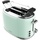 Cecotec Toaster 2 Scheiben Toast&Taste 1000 Retro Double Green, 980 W, 2 Breite und Kurze Schlitze von 3,8 cm, Edelstahl, Obere Roste, Regulierbare Leistung, Krümelschublade