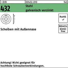 Reyher Scheibe DIN 432 Außennase 5,3 mm 100 Stück