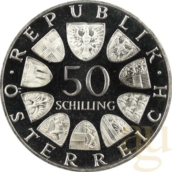 50 Schilling Silbermünze Republik Österreich 1959-1973