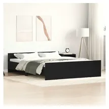 vidaXL Bettgestell 160 x 200 cm Schwarz