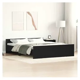 vidaXL Bettgestell 160 x 200 cm Schwarz