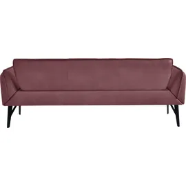 K+W Komfort & Wohnen Polsterbank K+W KOMFORT & WOHNEN "Drive", rot (cabernet 15), B:218cm H:91cm T:66cm, Cloud: Nappaleder pigmentiert, Glattleder, 0, 9/1, 1mm, elegantes Leder mit Wolkung und weichen Griff; 775: Flachgewebe, 100% Polyester, Sitzbänke, Polsterbank, mit