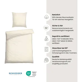 SCHIESSER Ella Uni Perlmutt 135 x 200 cm + 80 x 80 cm