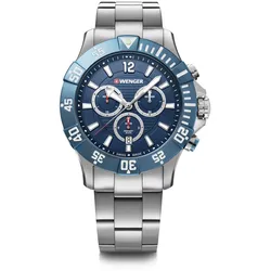 Wenger Seaforce Chrono 43mm Herrenuhr blau/silber