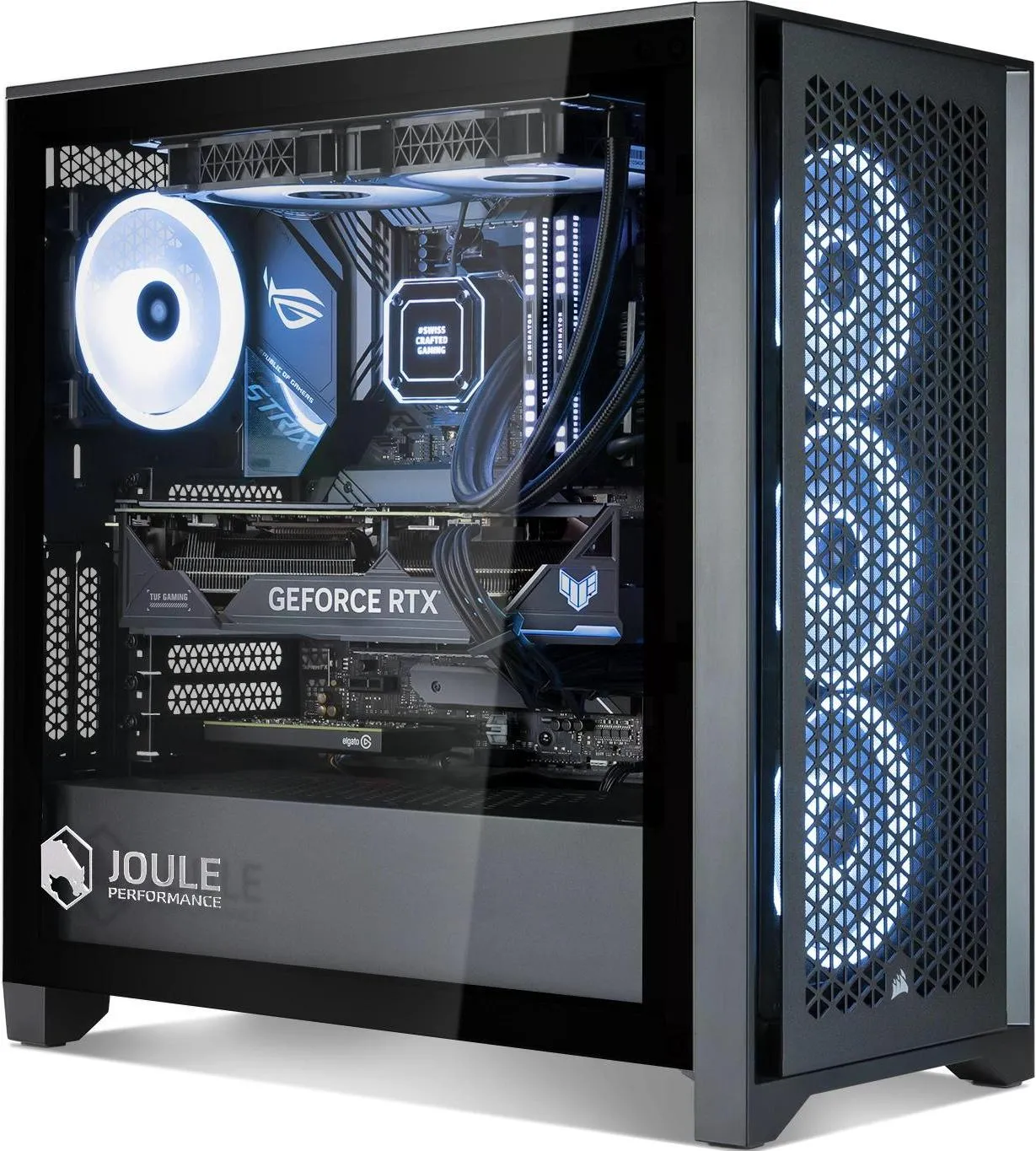 Joule Performance High End Gaming PC (Intel Core i7-14700K, 32 GB, 2000 GB, SSD, HDD, GeForce RTX 4080 SUPER), PC, Schwarz