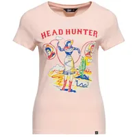 Queen Kerosin Print T-Shirt Head Hunter in rosa | Gr.: XXL
