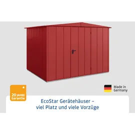 Hörmann EcoStar Gerätehaus Elegant-S Typ 3 3,03 x 2,38 m Purpurrot