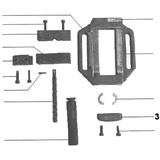 PROXXON 20402-03 Halterungsblock für Maschinenschraubstock PRIMUS 100